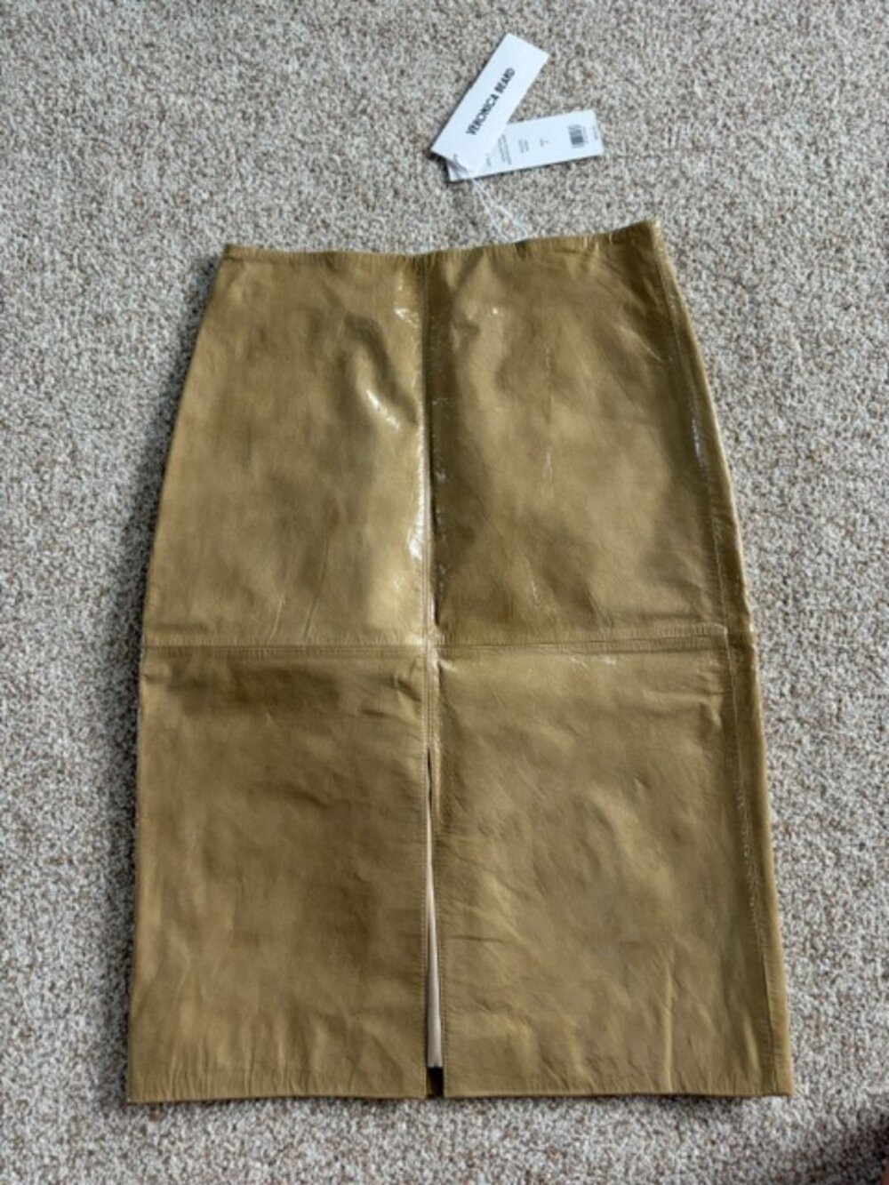 NWT Veronica Beard Anderson Leather Skirt - Size 2
